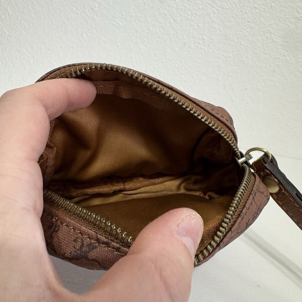 Patricia Nash Brown Leather Signature Map Small Zipper Pouch‎ - Picture 11 of 11